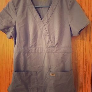 Light blue scrub top